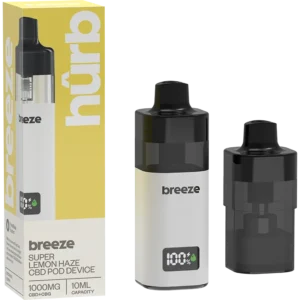 Hurb Breeze CBD +CBG Pod + Device 1000MG 10ML premium CBD Vape Pens | CaliBuds